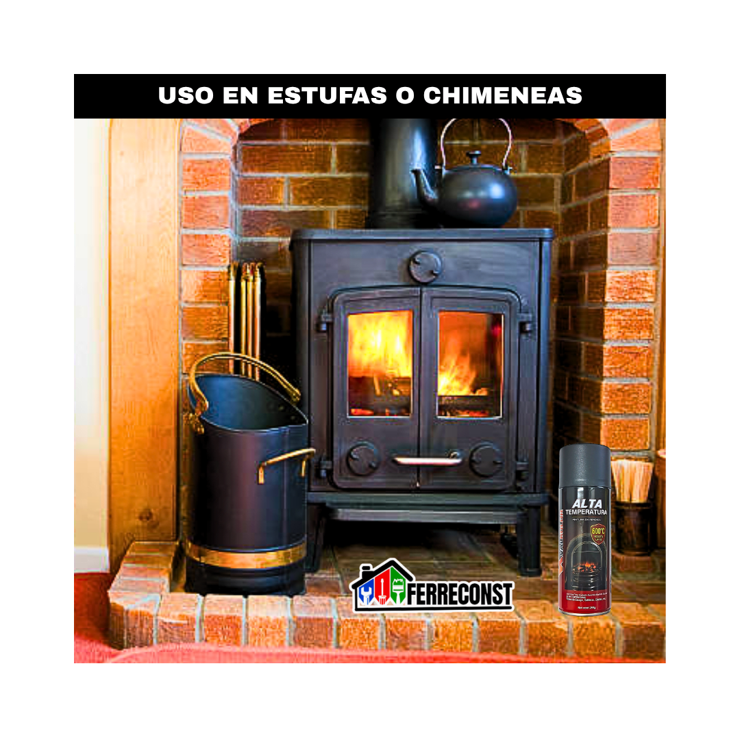 PINTURA SPRAY ALTA TEMPERATURA NEGRO 400ML VALKOLOR3