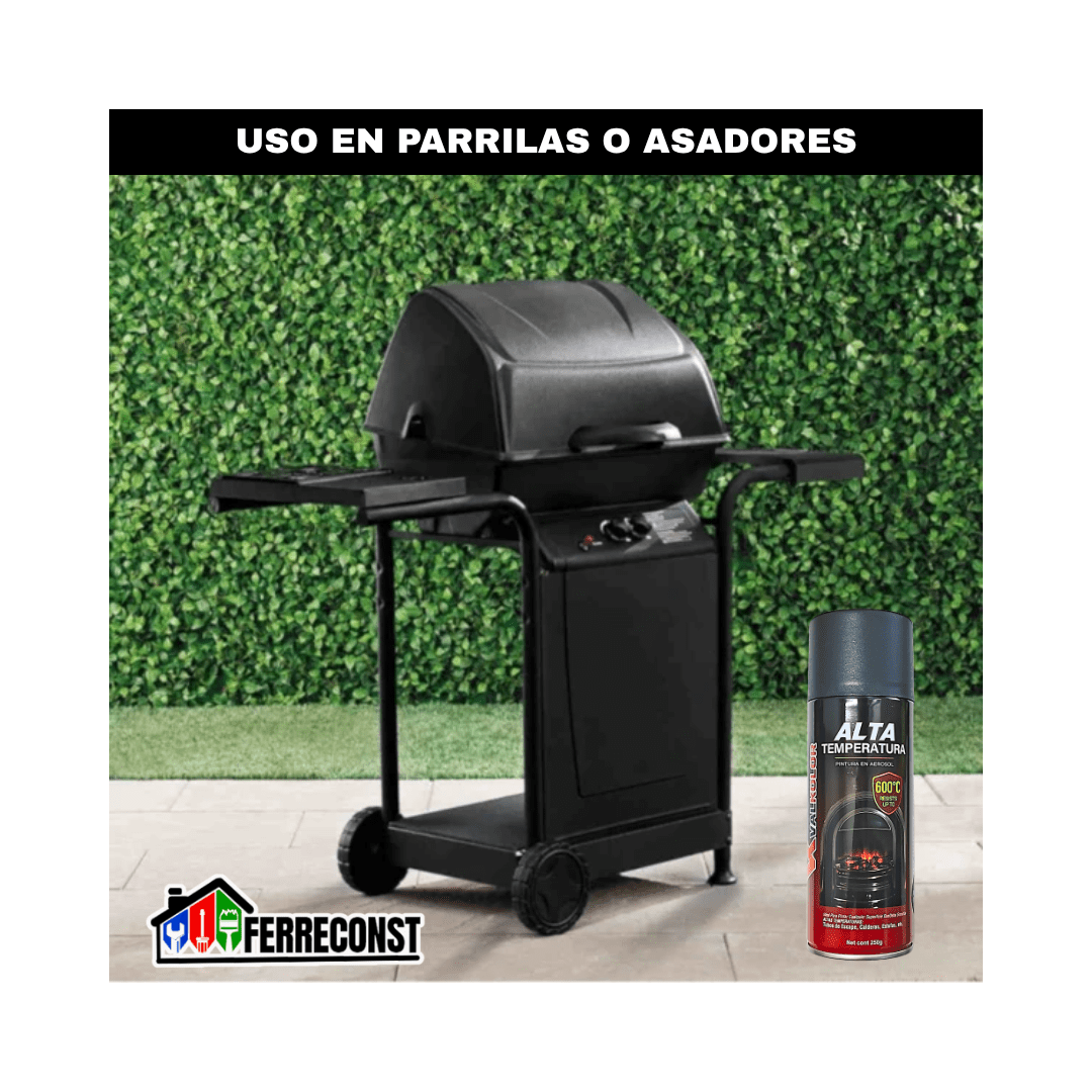 PINTURA SPRAY ALTA TEMPERATURA NEGRO 400ML VALKOLOR5