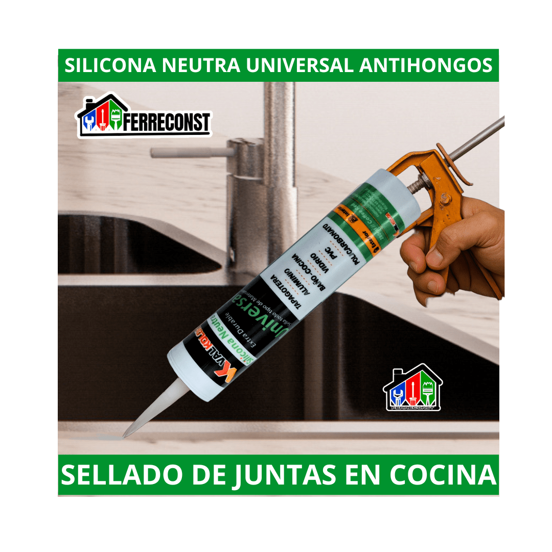 SILICONA NEUTRA UNIVERSAL ANTIHONGOS TITANIO 280ML10