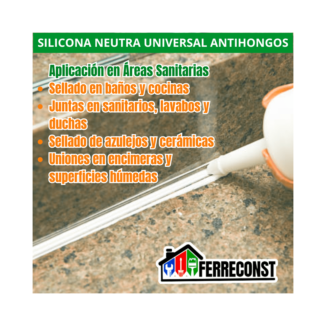 SILICONA NEUTRA UNIVERSAL ANTIHONGOS TITANIO 280ML6