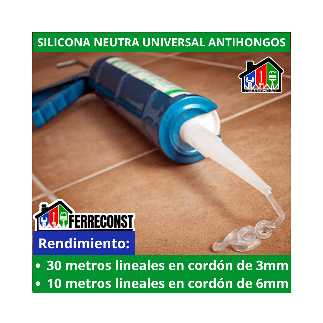 SILICONA NEUTRA UNIVERSAL ANTIHONGOS TRANSPARENTE 280ML9