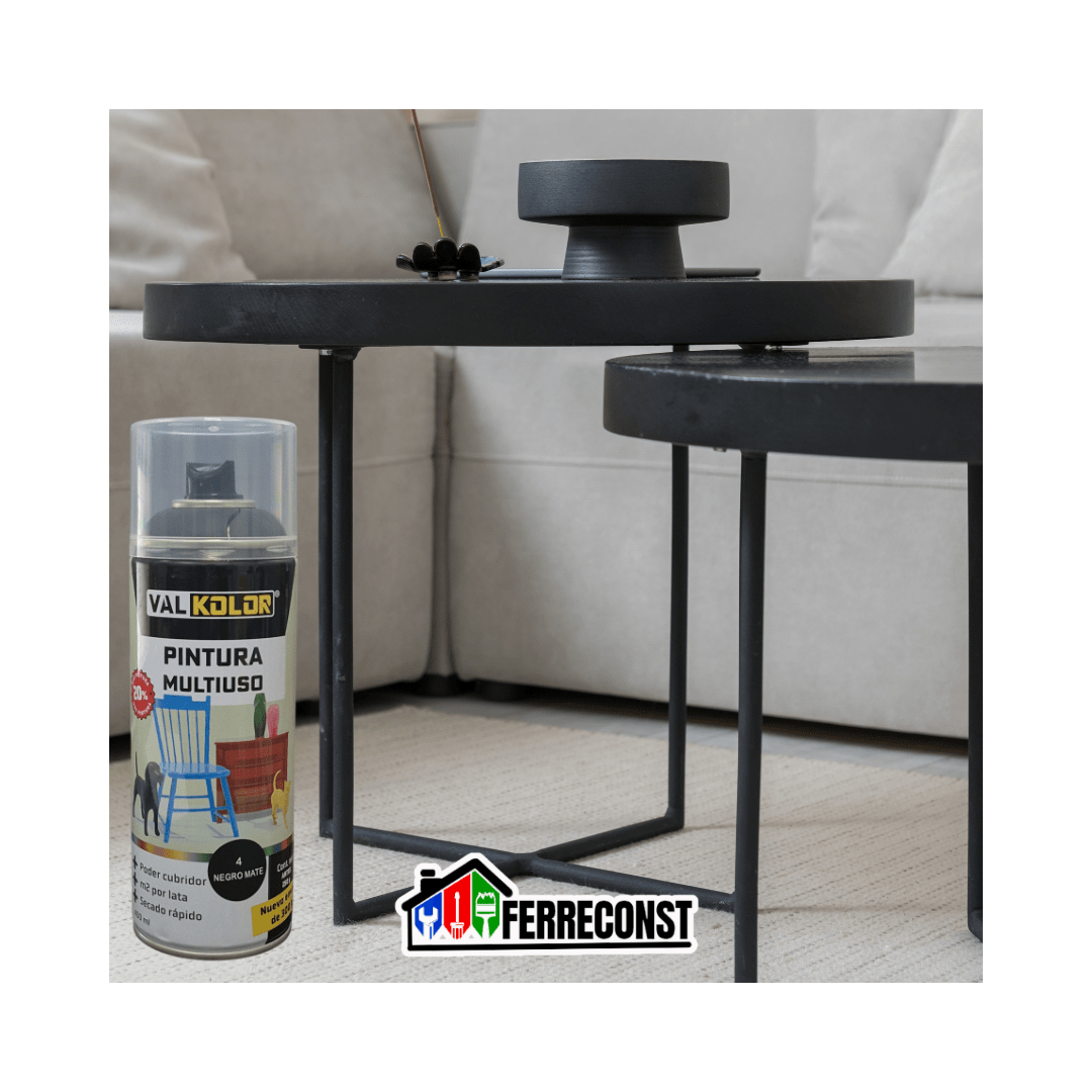 PINTURA NEGRO OPACO (MATE) USO GENERAL 400ML VALKOLOR6