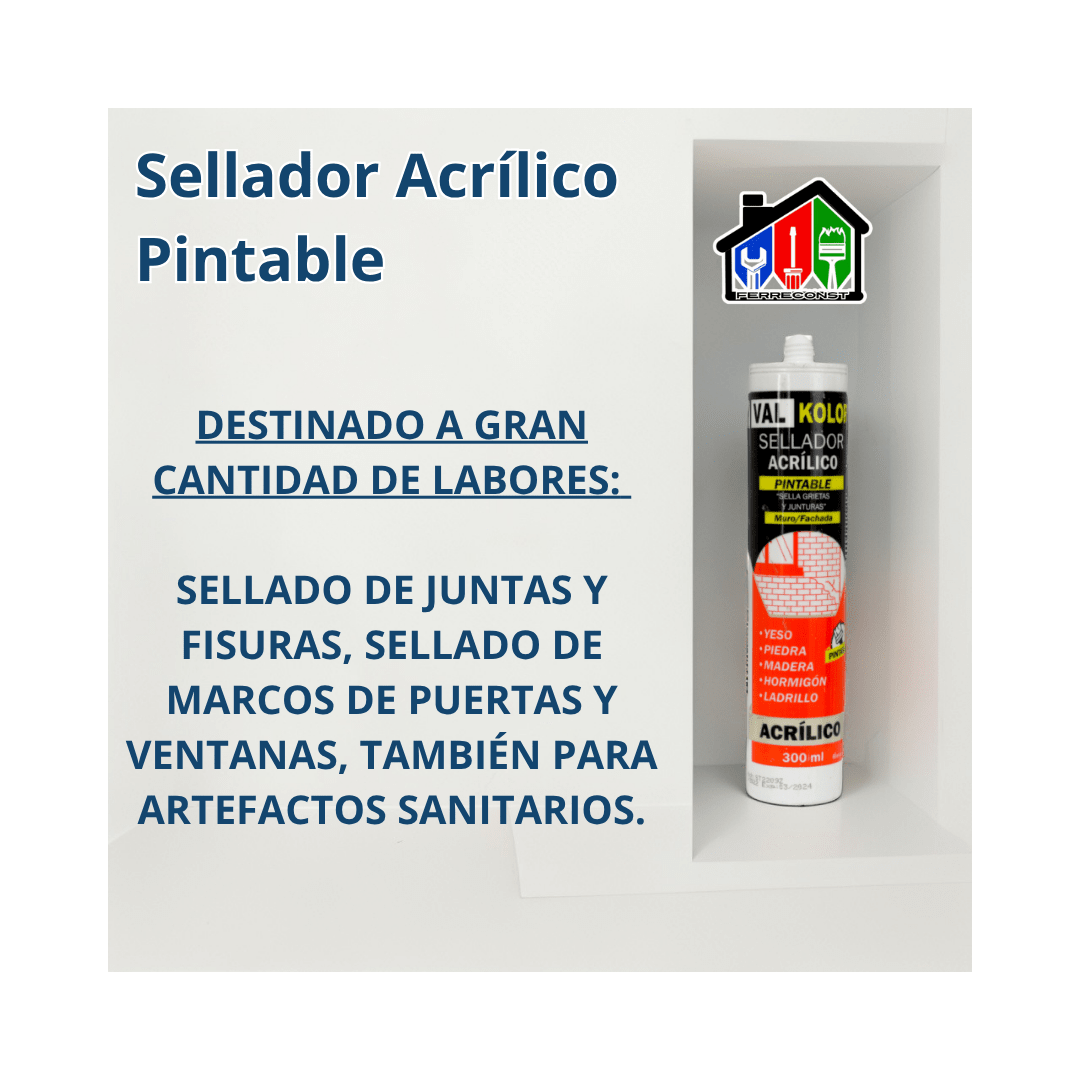 SILICONA SELLADOR ACRILICO PINTABLE BLANCO 300ML3