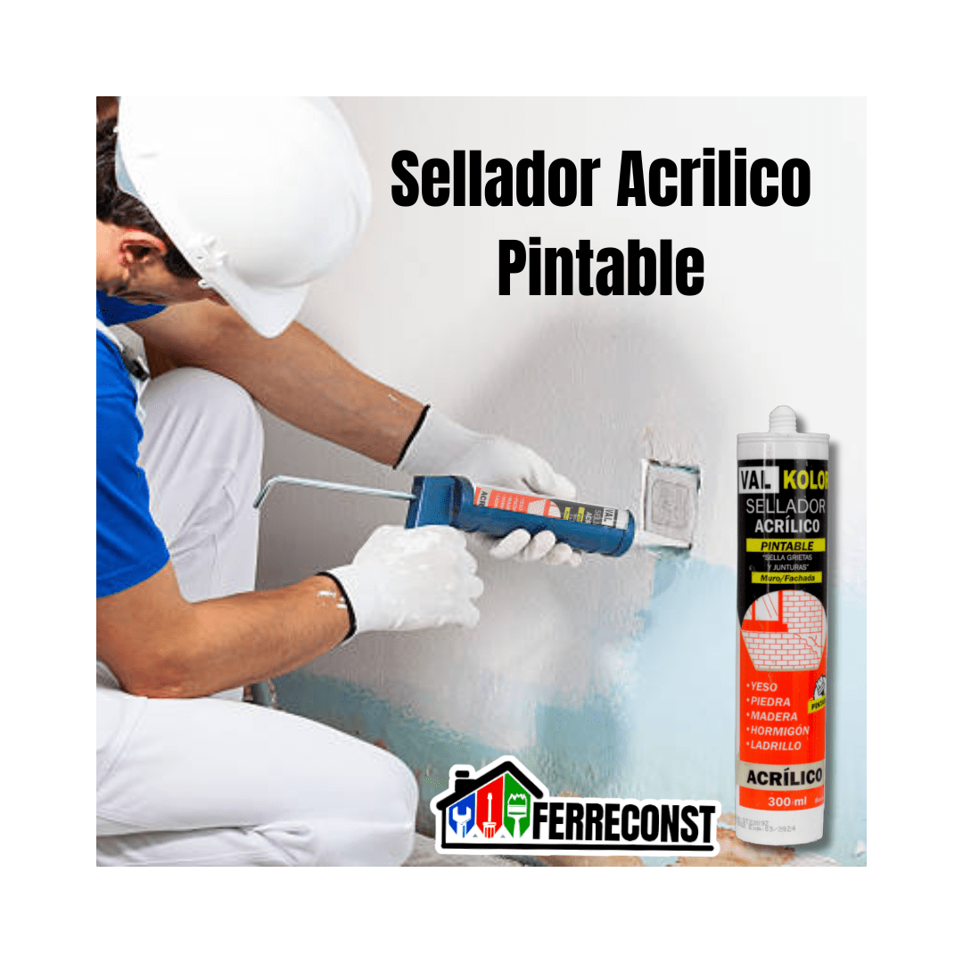 SILICONA SELLADOR ACRILICO PINTABLE BLANCO 300ML6