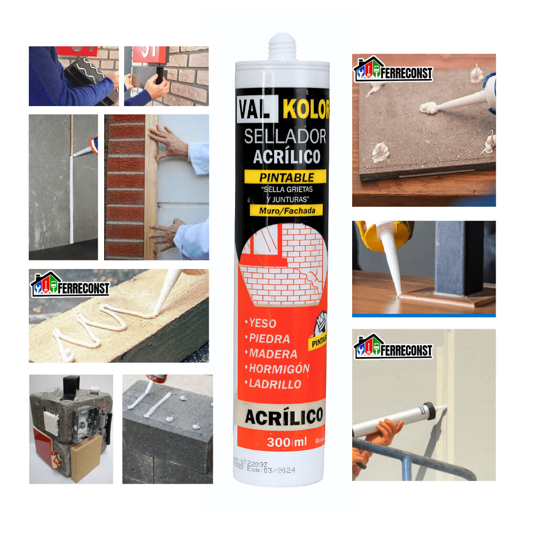 SILICONA SELLADOR ACRILICO PINTABLE BLANCO 300ML4