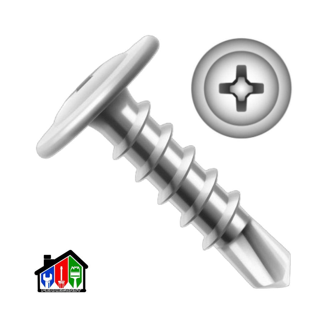 TORNILLO CABEZA LENTEJA PUNTA BROCA 8X3/4 CAJA DE 100 PCS6