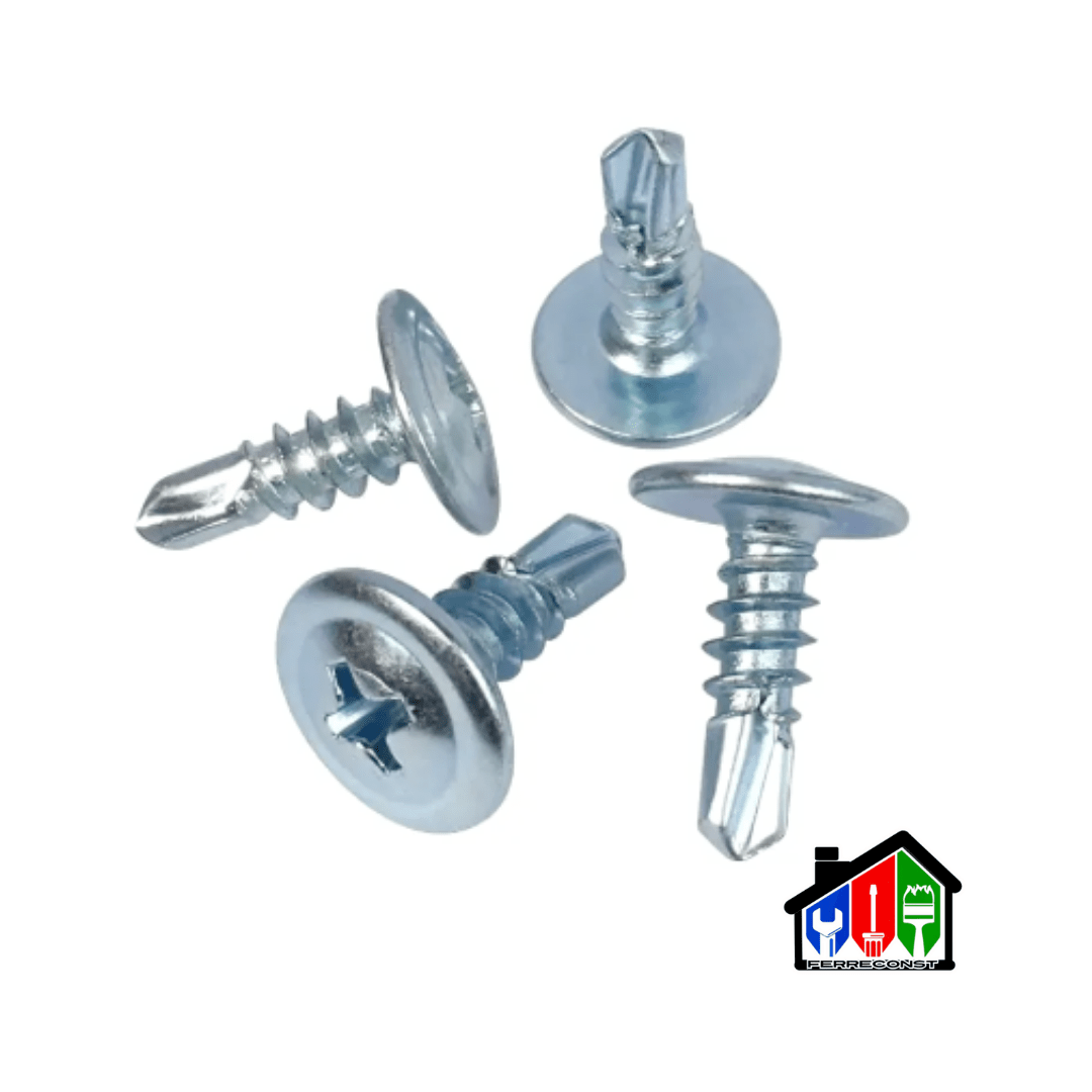 TORNILLO CABEZA DE LENTEJA PUNTA BROCA 8X1/2 CAJA DE 100 PCS8