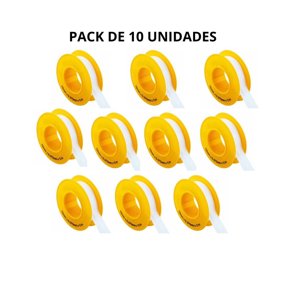 CINTA TEFLON PARA TUBERIA DE AGUA DE 1/2 SET 10 UNIDADES2
