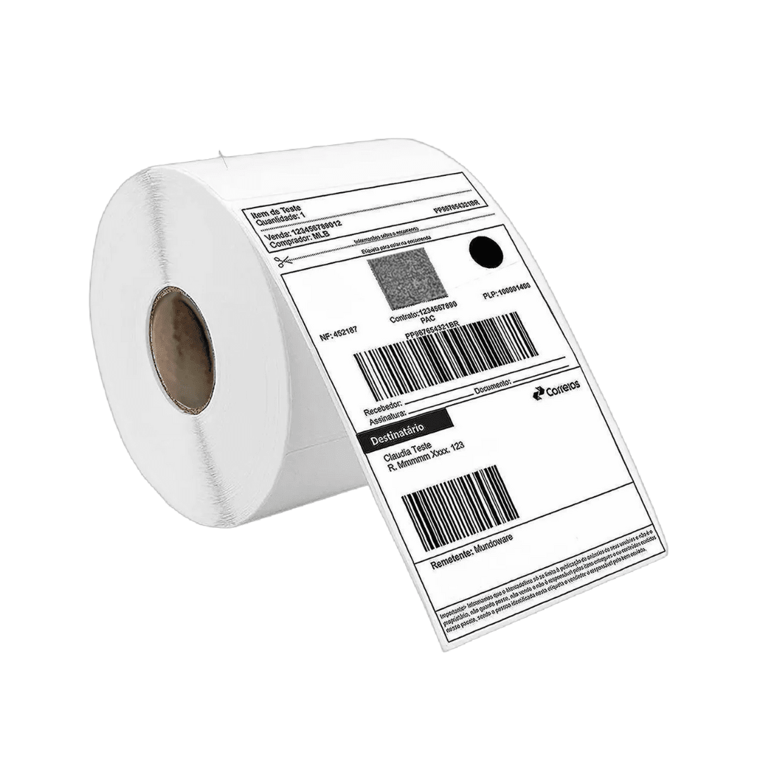 ETIQUETA TERMICA AUTOADHESIVA 100X150MM ROLLO 500 UNIDADES 0