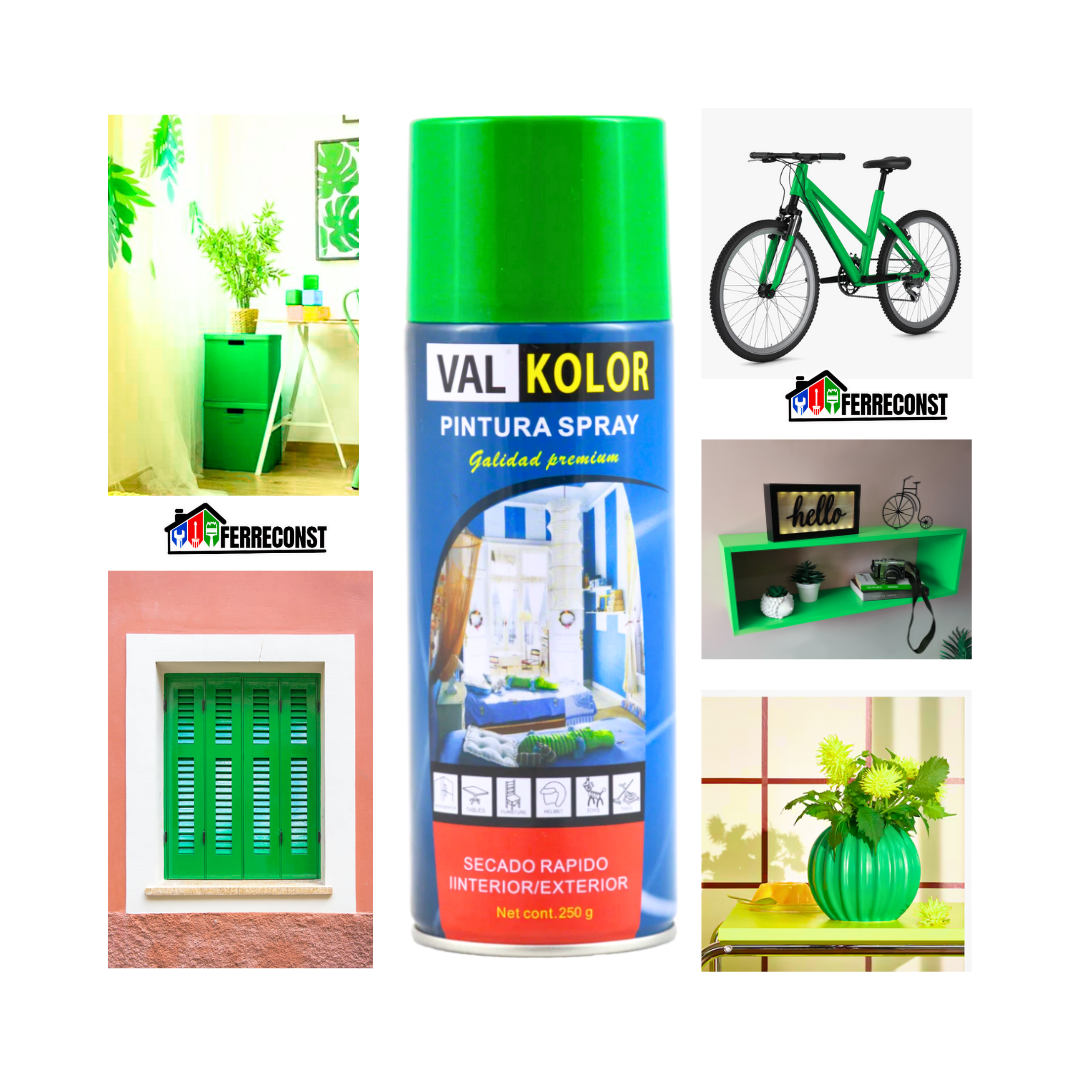 PINTURA SPRAY VERDE CLARO DE USO GENERAL 400ML VALKOLOR2