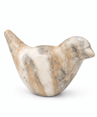 ESCULTURA PAJARITO PIEDRA BEIGE