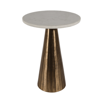 CHISELED MARBLE TOP TABLE