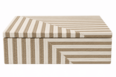CAJA DECORATIVA TAN RAYAS S
