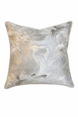 COJIN GRIS PERLA Y DORADO