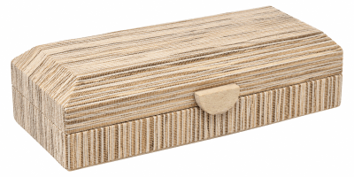 CAJA DECORATIVA RAYAS BEIGE L