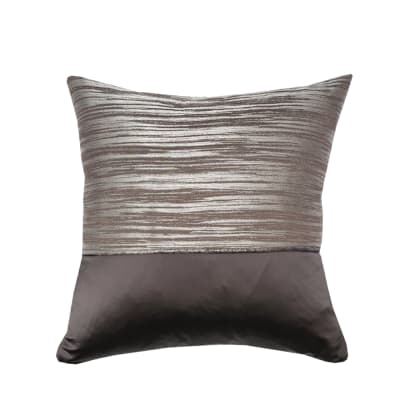 COJIN GRIS Y PLATA JASPEADO Y NEGRO SOLIDO SATINADO COJIN GRIS Y PLATA JASPEADO Y NEGRO SOLIDO SATINADO