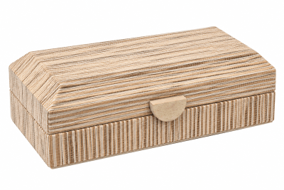 CAJA DECORATIVA RAYAS BEIGE M