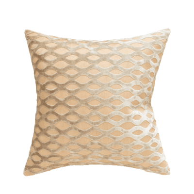 COJIN BEIGE CON TRAMADO PLATEADO
