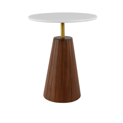 FLUTED MARBLE TOP TABLE