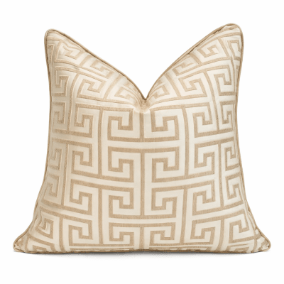 COJIN LABERINTO BEIGE Y BLANCO