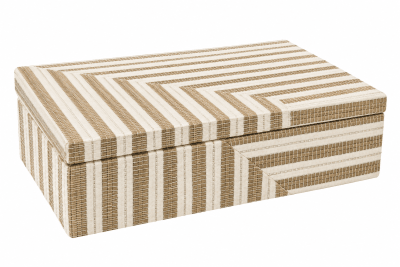 CAJA DECORATIVA TAN RAYAS M
