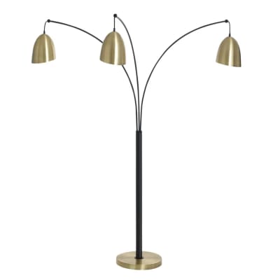LAMPARA DE PIE ANTIQUE BRASS BLACK