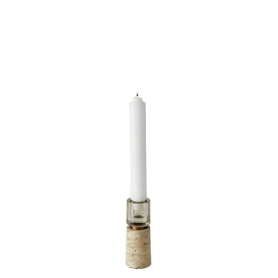 CANDELABRO OPTIC TRAVERTINE SM
