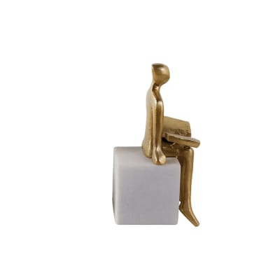 READING ON MARBLE BOOKEND II