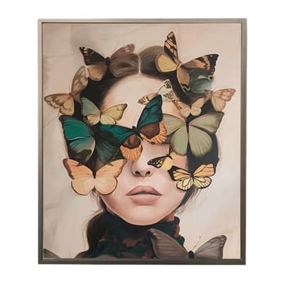 CUADRO BUTTERFLY LADY 150X125