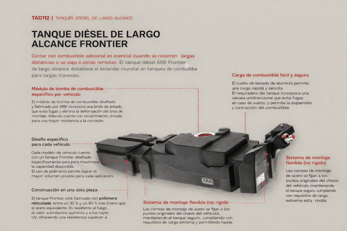 TANQUE DIESEL ARB 140 LTS. HILUX 2016+2