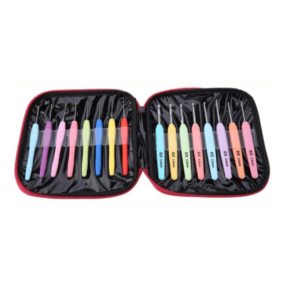 Estuche crochets hilo y lana