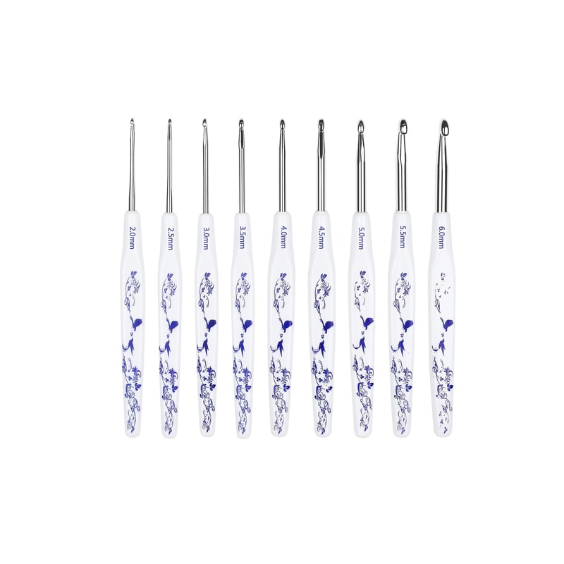 CROCHET FLORES AZUL X91