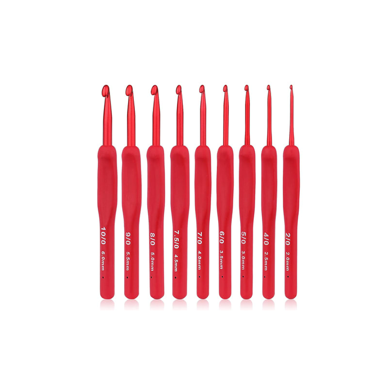 CROCHET MANGO ROJO X91