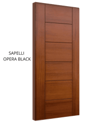 PUERTA ENCHAPADA SAPELLI OPERA BLACK 70X200