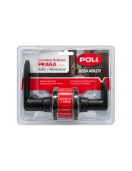 CERRADURA TUBULAR CON MANILLA PRAGA BAÑO NEGRA 160381