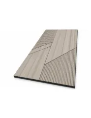 PANEL ACUSTICO GEOMÉTRICO ROBLE GRIS 8MM 120X244 CM