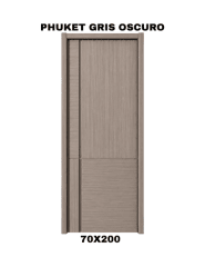 PUERTA INTERIOR HDF PHUKET GRIS OSCURO 70X200
