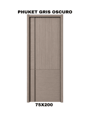 PUERTA INTERIOR HDF PHUKET GRIS OSCURO 75X200