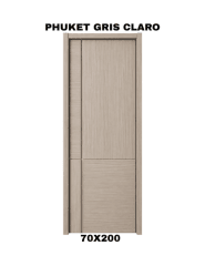 PUERTA INTERIOR HDF PHUKET GRIS CLARO 70X200