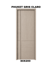 PUERTA INTERIOR HDF PHUKET GRIS CLARO 80X200