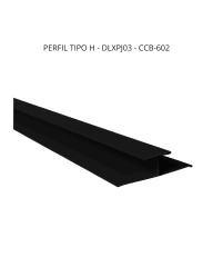 PERFIL H SIDING NEGRO 3 M