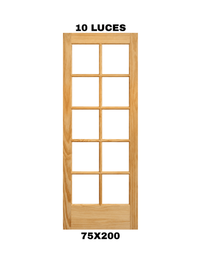 PUERTA EXTERIOR 10 LUCES 75X2003