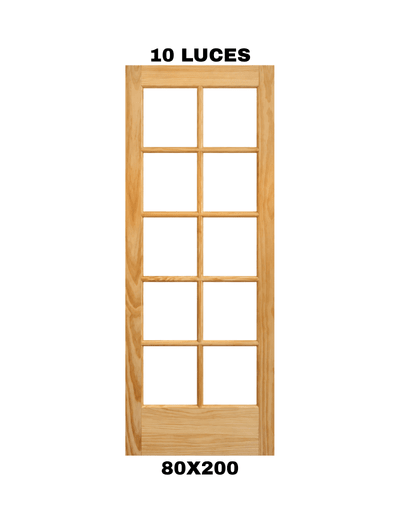 PUERTA EXTERIOR 10 LUCES 80X2003