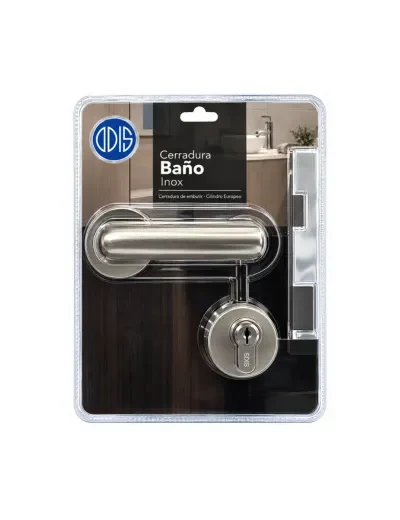 CERRADURA EMBUTIR CON MANILLA ODIS BAÑO INOX 15131