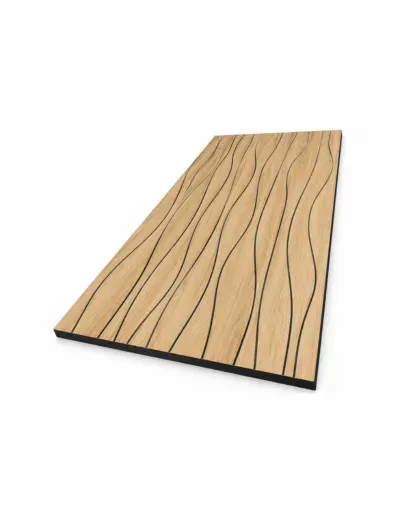 PANEL ACUSTICO ONDAS ROBLE NATURAL 8MM 120x244 CM1