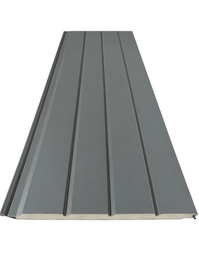 SIDING PANEL EXTERIOR GRIS OSCURO 16 MM 38,3X380 CM3