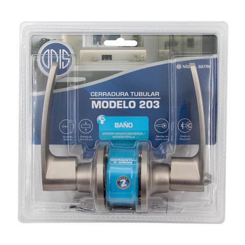 CERRADURA TUBULAR BAÑO NIQUEL  2031