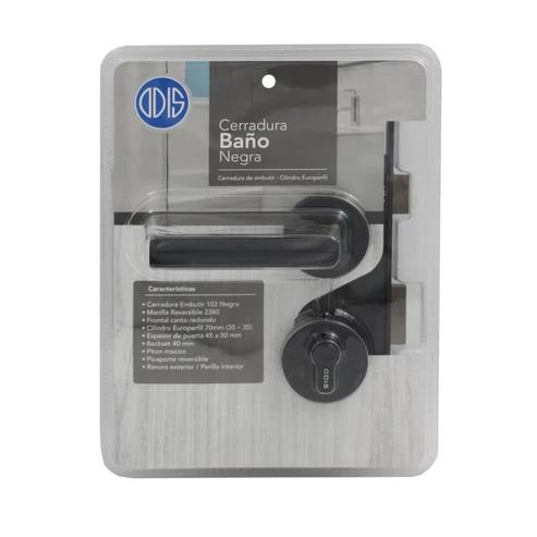 CERRADURA EMBUTIR ODIS NEGRA 102 BAÑO 23803