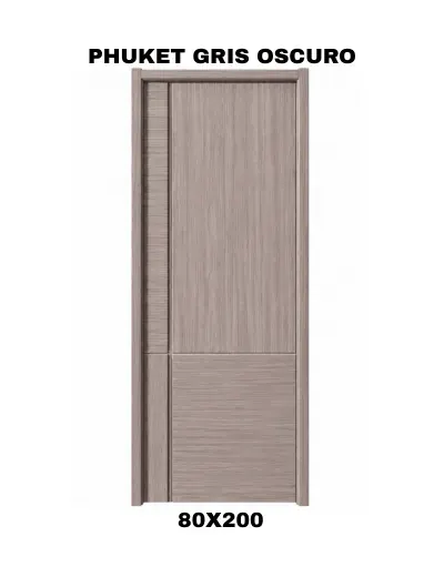 PUERTA INTERIOR HDF PHUKET GRIS OSCURO 80X2001
