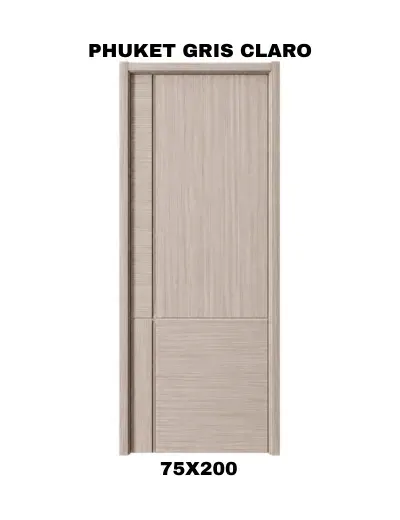PUERTA INTERIOR HDF PHUKET GRIS CLARO 75X2001